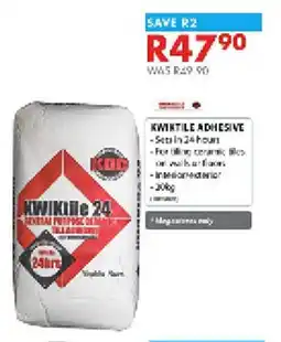 Chamberlain Kwiktile adhesive offer