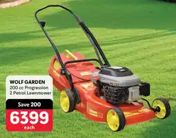 Makro WOLF GARDEN 200 cc Progression 2 Petrol Lawnmower offer