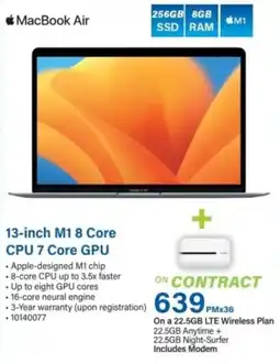 Incredible Connection MacBook Air 13-inch M1 8 Core CPU 7 Core GPU offer