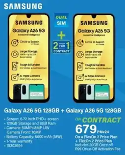 Incredible Connection Samsung Galaxy A26 5G 128GB + Galaxy A26 5G 128GB offer