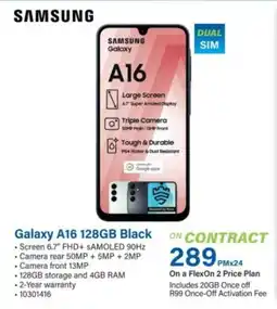 Incredible Connection Samsung Galaxy A16 128GB Black offer