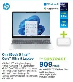 Incredible Connection HP OmniBook 5 Intel Core Ultra 5 Laptop offer