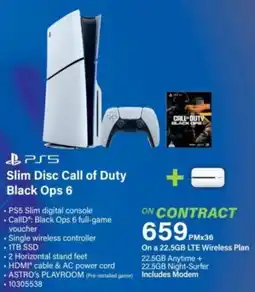 Incredible Connection PS5 Slim Disc Call of Duty Black Ops 6 offer