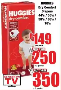 Boxer HUGGIES Dry Comfort Diapers offer