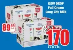 Boxer DEW DROP Full Cream Long Life Milk offer