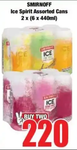 Boxer SMIRNOFF Ice Spirit Assorted Cans offer