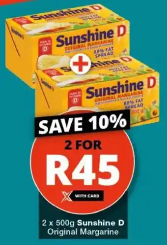 Checkers Sunshine D Original Margarine offer