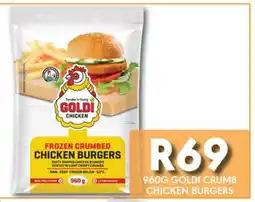 OBC Meat & Chicken Goldi crumb chicken burgers offer