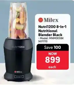 Makro Milex Nutri1200 8-In-1 Nutritional Blender Black offer