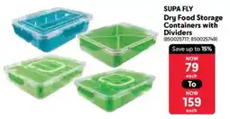 Makro SUPA FLY Dry Food Storage Containers with Dividers offer