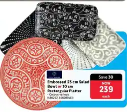 Makro Embossed Salad Bowl or Rectangular Platter offer