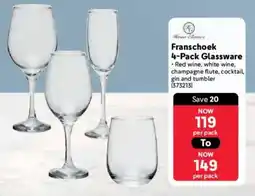Makro Franschoek Glassware offer