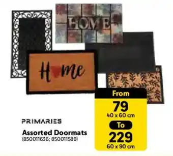 Makro PRIMARIES Assorted Doormats offer