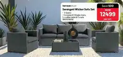 Makro Terrace Leisure Serengeti Wicker Sofa Set offer