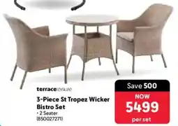 Makro Terrace Leisure St Tropez Wicker Bistro Set offer