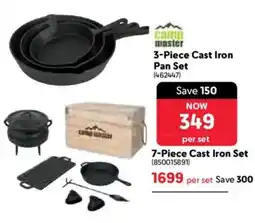 Makro Camp Master Cast Iron Pan Set offer