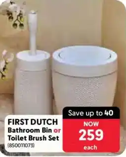 Makro FIRST DUTCH Bathroom Bin or Toilet Brush Set offer