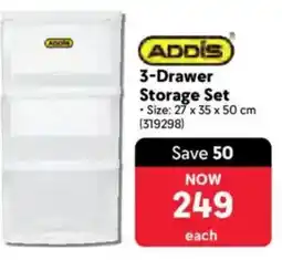 Makro ADDIS 3-Drawer Storage Set offer