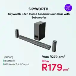Teljoy Skyworth 5.1ch Home Cinema Soundbar with Subwoofer offer