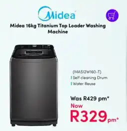 Teljoy Midea Titanium Top Loader Washing Machine offer