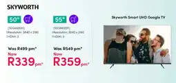 Teljoy Skyworth 50" Smart UHD Google TV offer