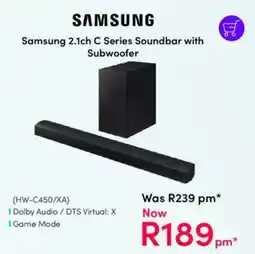 Teljoy Samsung 2.1ch C Series Soundbar with Subwoofer offer