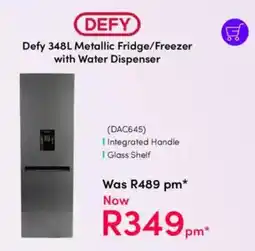 Teljoy Defy Metallic Fridge/ Freezer with Water Dispenser offer