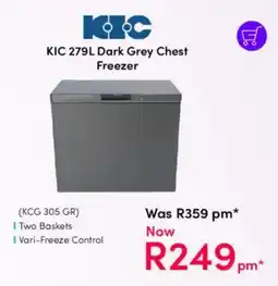 Teljoy KIC Dark Grey Chest Freezer offer