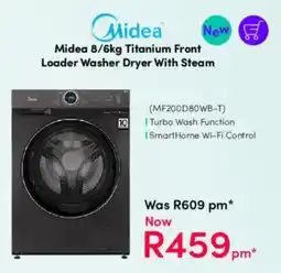 Teljoy Midea Titanium Front Loader Washer Dryer With Steam offer