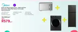 Teljoy Midea Black Fridge/Freezer + Midea Silver Microwave + Midea Titanium Front Loader w offer