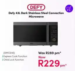 Teljoy Defy Dark Stainless Steel Convection Microwave offer