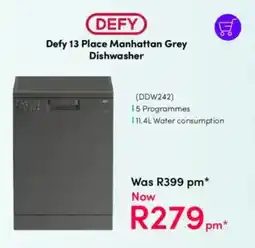 Teljoy Defy 13 Place Manhattan Grey Dishwasher offer