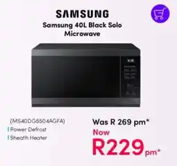 Teljoy Samsung Black Solo Microwave offer
