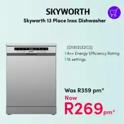 Teljoy Skyworth 13 Place Inox Dishwasher offer
