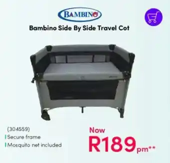 Teljoy Bambino Side By Side Travel Cot offer