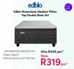 Teljoy Edblo Moonstone Medium Pillow Top Double Base Set offer