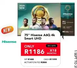 Astra Furnishers Hisense 75" A6Q 4k Smart UHD offer