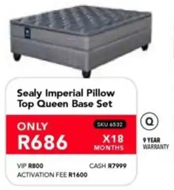 Astra Furnishers Sealy Imperial Pillow Top Queen Base Set offer