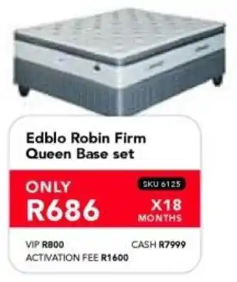 Astra Furnishers Edblo Robin Firm Queen Base set offer