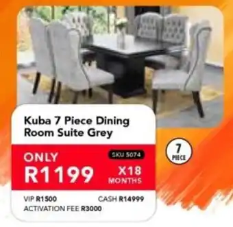 Astra Furnishers Kuba Dining Room Suite Grey offer