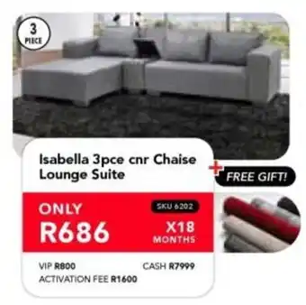Astra Furnishers Isabella cnr Chaise Lounge Suite offer