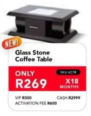 Astra Furnishers Glass Stone Coffee Table offer