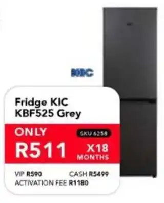 Astra Furnishers KIC Fridge KBF525 Grey offer