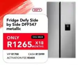 Astra Furnishers DEFY Fridge Side by Side DFF547 offer