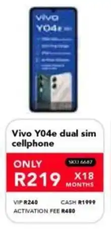 Astra Furnishers Vivo Y04e dual sim cellphone offer