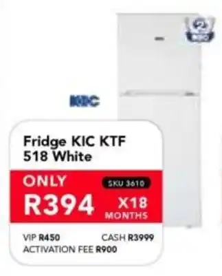 Astra Furnishers KIC Fridge KTF 518 White offer