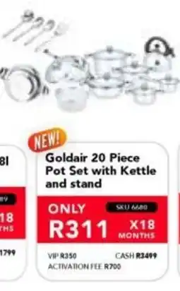 Astra Furnishers Goldair Pot Set with Kettle and stand offer