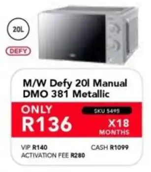 Astra Furnishers DEFY M/W Manual DMO 381 Metallic offer