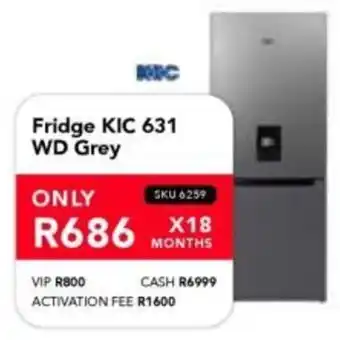 Astra Furnishers KIC Fridge 631 WD Grey offer