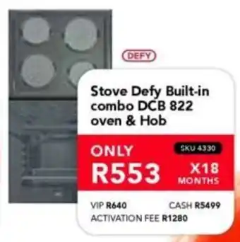 Astra Furnishers DEFY Stove Built-in combo DCB 822 oven & Hob offer